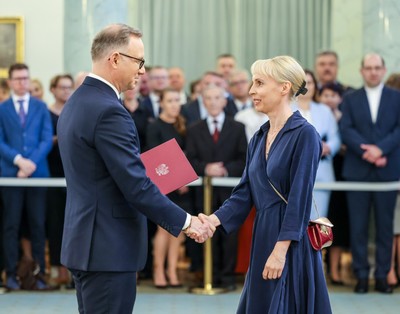image: Prof. Dorota Leszczyna odebrała akt nominacyjny od Prezydenta RP
