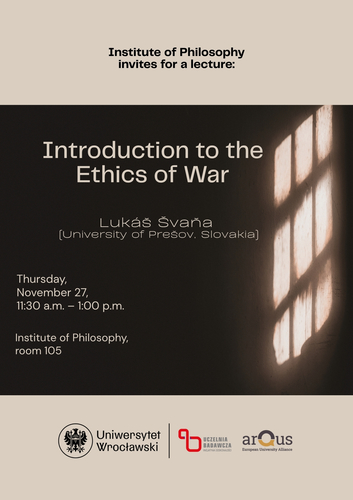 image: Lukáš Švaňa z wykładem w Instytucie Filozofii