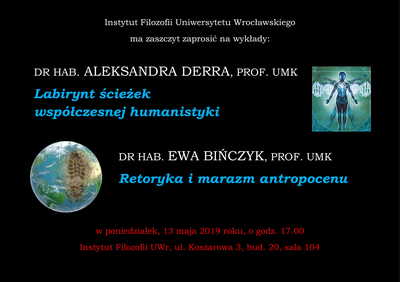 image: Gościnne wykłady prof. Aleksandry Derry i prof. Ewy Bińczyk (UMK)