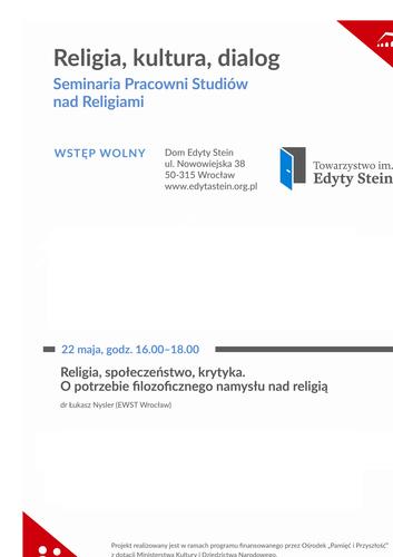image: Dr Łukasz Nysler o potrzebie filozoficznego namysłu nad religią
