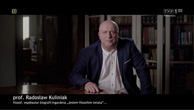 image: Prof. Radosław Kuliniak w filmie dokumentalnym o Ingardenie